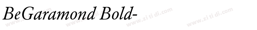 BeGaramond Bold字体转换